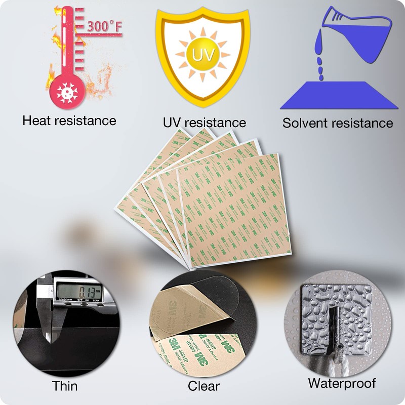 HIKIYEAT Heat Resistant Double Sided Tape,468MP Double Sided Adhesive Transfer