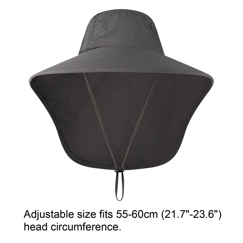 Fishing Cap Wide Brim Sun Hat with Neck Flap for