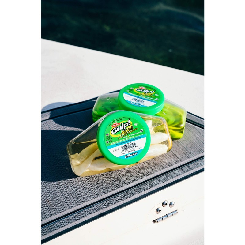 Berkley Gulp! Alive! Swimming Mullet , Chartreuse, 4in - Half