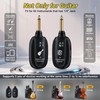 A8 Wireless Guitar Transmitter Receiver System, 2.4GHz Rechargeable, 24-bit/48KHz Audio,