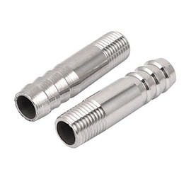 Aexit 1/4BSP (Standard Parts) Male Thread to 13mm Tube OD Stainless Steel Hose Barb Fittings Connector (74ry318qf400) Adapter 2pcs