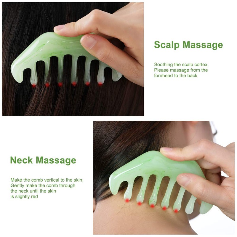 2pcs Massage Comb, Guasha Scraping Scalp Comb, Multi-Functional Handheld Head