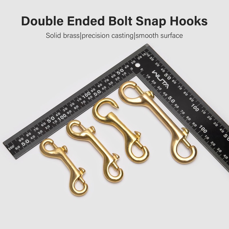 WUTA Brass Double End Snap Hook Clip Handmade Bag Hook