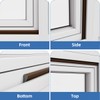 Wedge-Shape Window Weather Stripping Door Frame Seal Strip 3Pcs×196" Brown,Upgrade