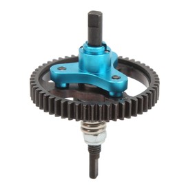 Differential Slipper Clutch 53T Aluminum Alloy Steel Hollow Differential Gear for Traxxas Slash 2 Wheel Drive 1/10 RC Car Blue