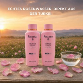 Rosenwasser 2 x 200 ml Facial Toner Toner Face Care Facial Cleansing - Storage Pack Natural Cosmetics by Rosense, Vegan & Dermatologically Tested, No Added Alcohol, Mature & All Skin Types