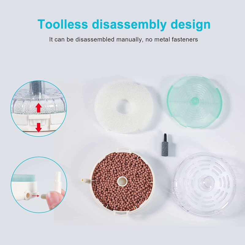 UPETTOOLS Mini Aquarium Sponge Filter, Small Internal Fish Tank Filter