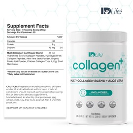 IDLife Collagen+ Powder Drink - Multi-Collagen Blend with Fulvic Acid & Aloe Vera - for Healthy Hair, Skin, Nails, Joints & Gut - 20 Servings / 200g