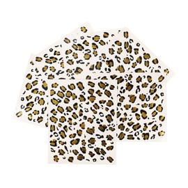 SEWACC 6 Sheets Leopard Tattoo Sticker Golden Leopard Cheetah Print Temporary Tattoo Stickers for Costume Party Decor