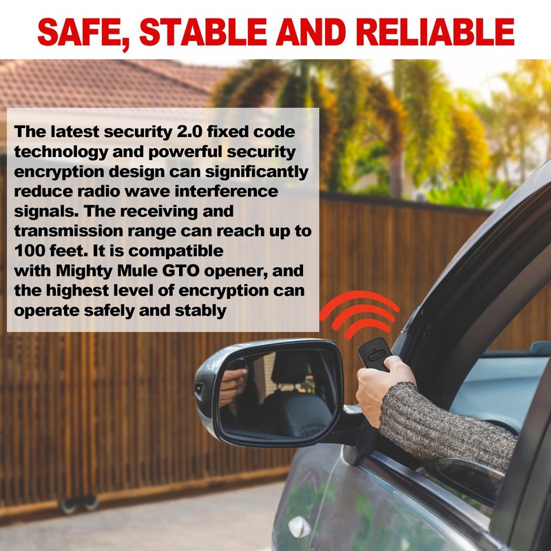 Kingdder 5 Pcs Gate Opener Remote Compatible with Mighty Mule