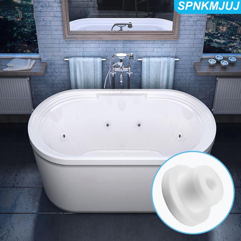 24 PCS Bathtub Jet Covers Silicone Hole Plug White Tube