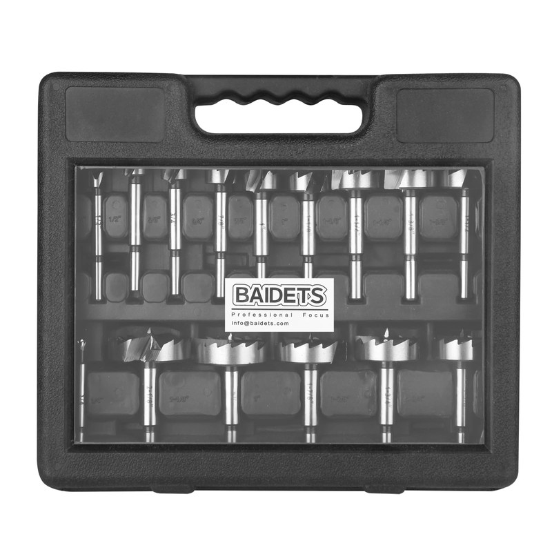 BAIDETS Forstner Bit Set 16Pcs - Forstner Bit Wood Drilling,