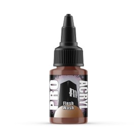 Monument Hobbies 202 - Pro Acrylic Flesh Wash Acrylic Paints for Plastic Models - Miniature Painting, Clogged Cap, Loads with Glass Stirrer