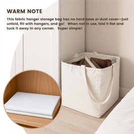 MCPINKY Clothes Hanger Organizer Bag, Hanger Triangle Storage Bag with Handles for Closet Laundry Rooms Wardrobe Drying Rack