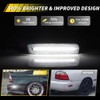 OFFKAT 2X Clear White LED Rear Side Marker Light For