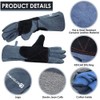 eperfect2012 Animal Handling Gloves Bite Proof Leather Sleeve Dog Cat
