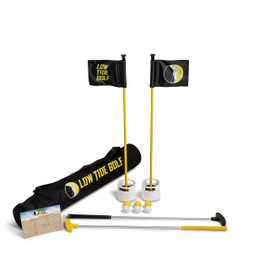 Low Tide Golf Set - America's Best Outdoor Beach Putting Game - Mini Golf on The Beach - Durable, Convenient, and Weatherproof - 2 Putters, 2 LTG Regulation Cups, Flags, Travel Bag, 6 Golf Balls