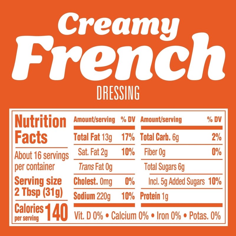 Kraft Creamy French Salad Dressing, 16 fl oz Bottle