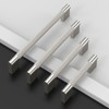 Asidrama 10 Pack 5 Inch(128mm) Brushed Satin Nickel Knurled Kitchen