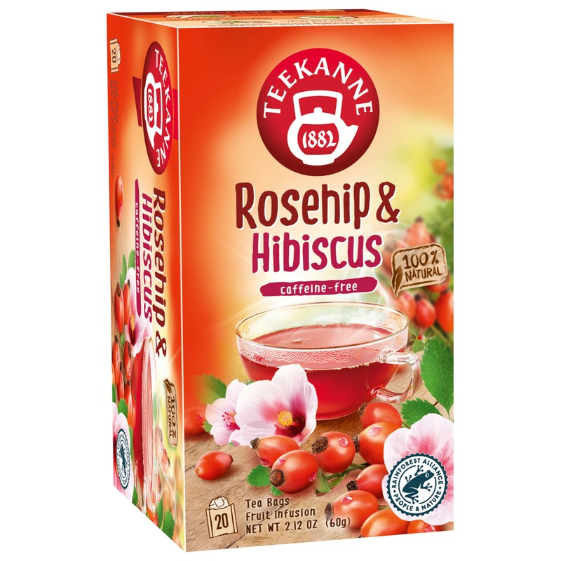 Teekanee Rosehip & Hibiscus Natural Fruit Herbal Infusion Tea 20