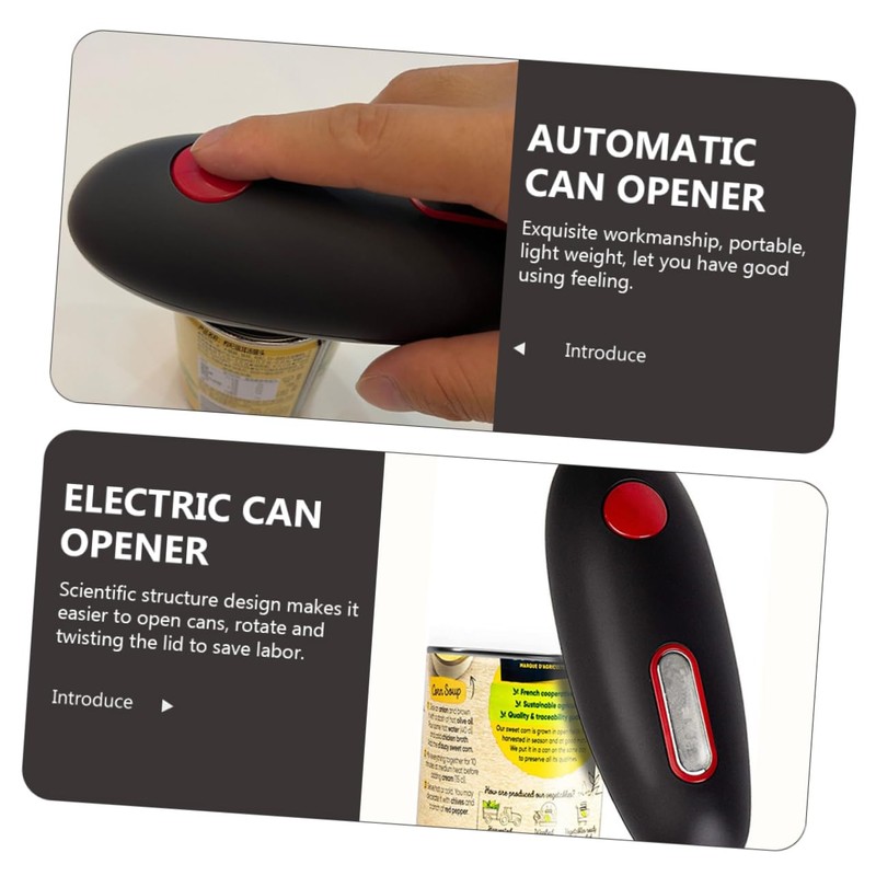SHOWERORO Electric Can Opener Magnetic Lid Lifter Automatic Tin Opener