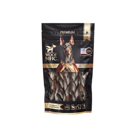 Woof Nific Braided Collagen Sticks for Dogs (6 Inch - 7 Pack), – Premium All-Natural, Odor-Free, High-Protein Chews, Supports Skin, Coat & Joint Health – Perfect for Medium & Large Dogs