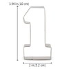 LILIAO Number One #1 Cookie Cutter, 3.93", Stainless Steel