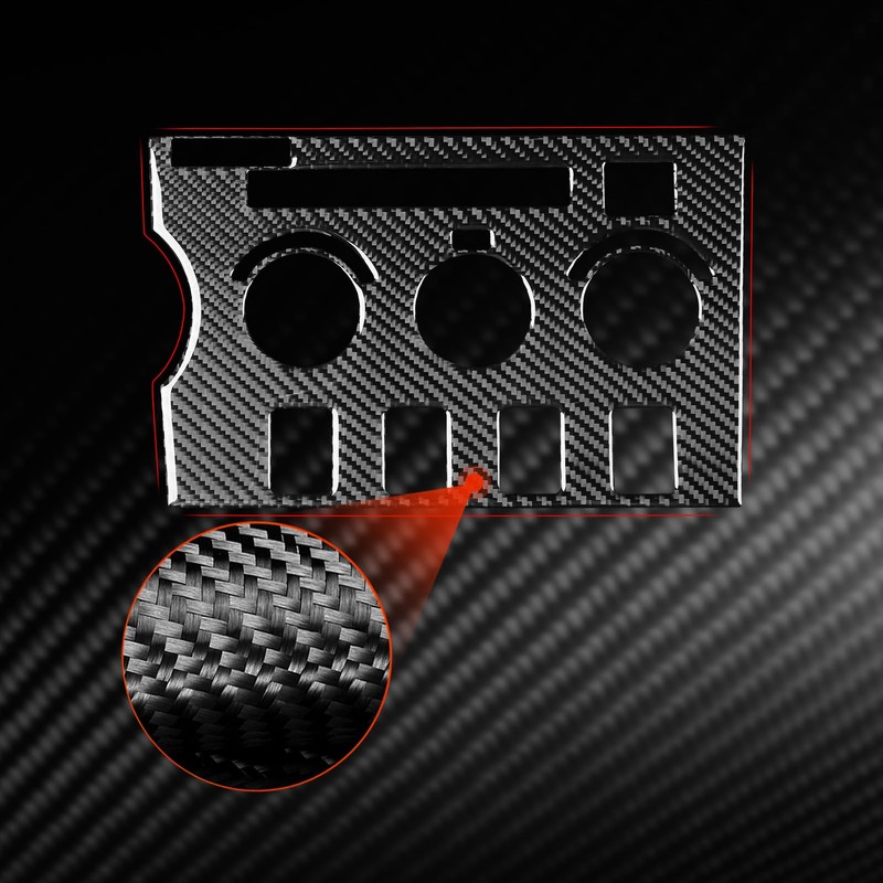 Carbon Fiber Console Interior Trim A/C Climate Control Knob Panal