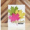 2pcs Christmas Maple Leaf Metal Die Cuts,Merry Christmas Autumn Maple
