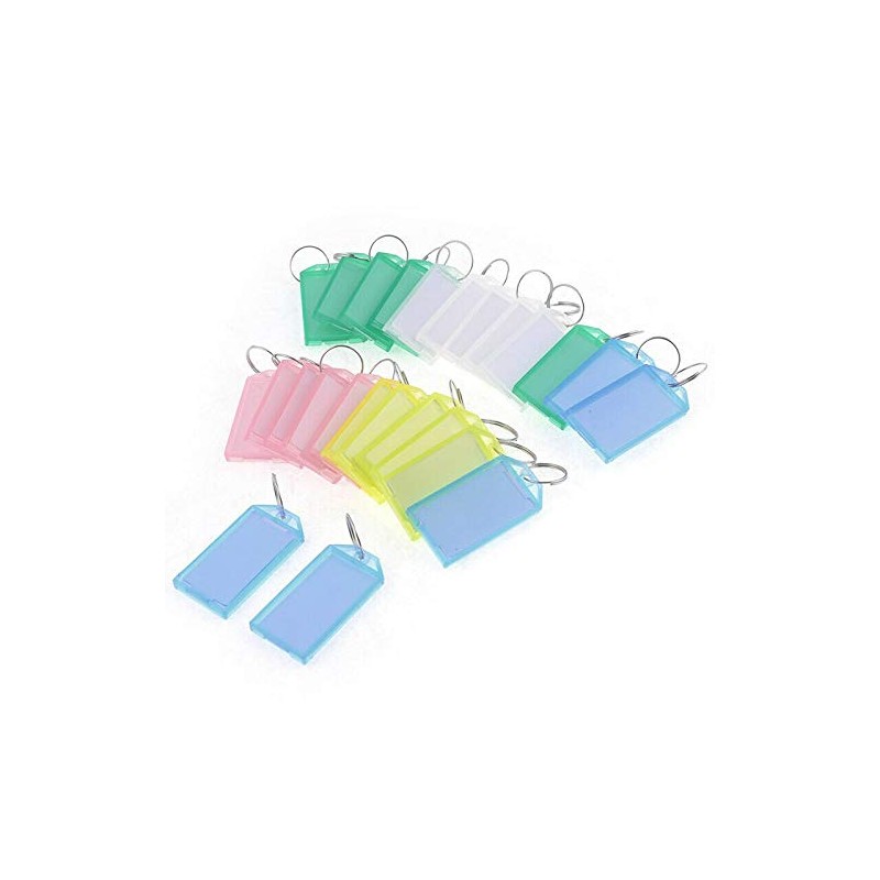 SENRISE Plastic Keychains for Luggage, Name Tag with Split Ring,