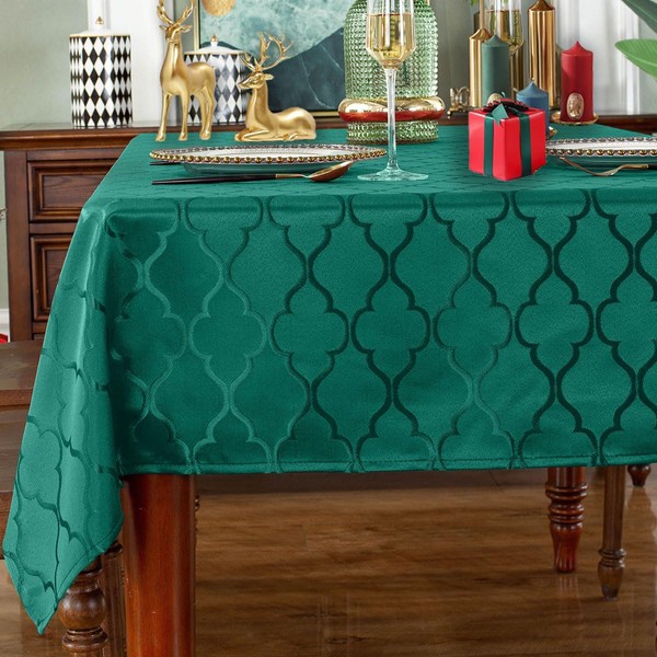 SASTYBALE Christmas Tablecloth Square 52 x 52 Inch Jacquard Elegance