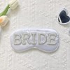 TRIXES Bride Sleep Mask, Rhinestones and Faux Pearls, Bride to