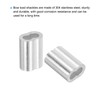 PATIKIL 1/8" / 3 mm Aluminum Crimping Loop Sleeves, 20Pcs