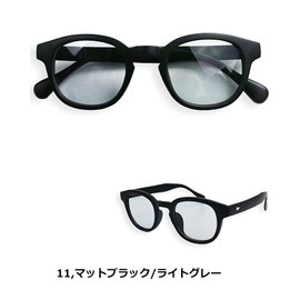 Quintet Unisex Boston Sunglasses, Stylish, UV Protection, Color Lenses, Includes Exclusive Case, 11, matte black/light gray