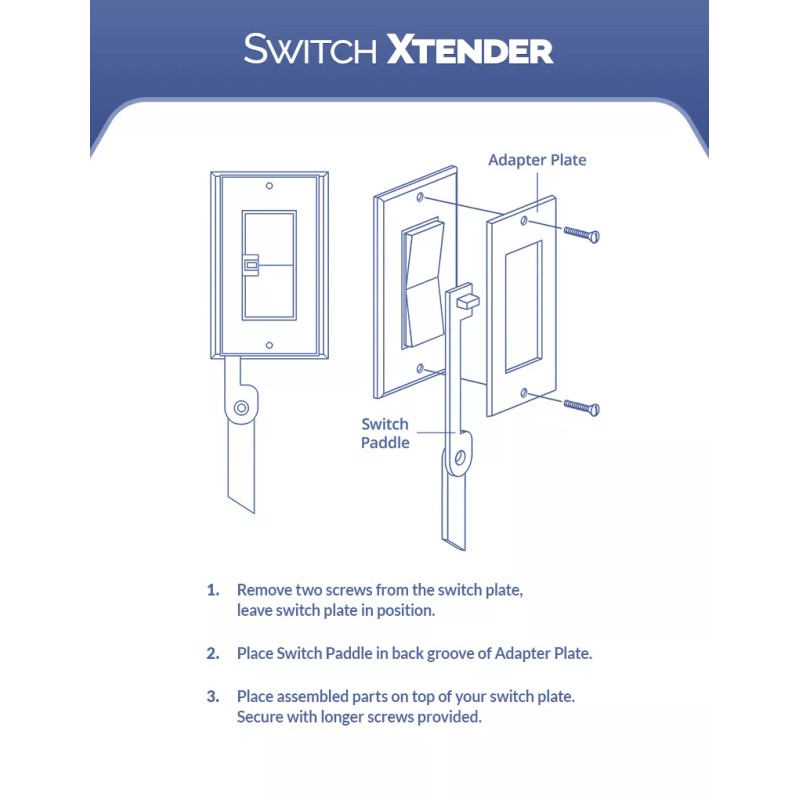 Switch Xtender Decora Light Switch Extender ** 2-PACK ** for