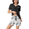 Amissz Women's Short Pyjamas with V-Neck Shorty Women Sleepwear Two