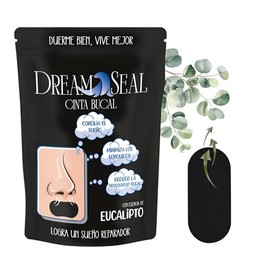 Dream Seal Cinta Bucal para Dormir Eucalipto – Mouth Tape Antironquidos con Sensación Refrescante | Parche para Dormir y Respirar Mejor por la Nariz | 30 Unidades