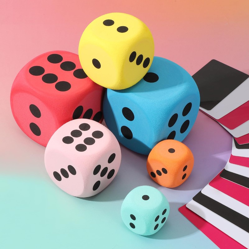 sourcing map Foam Dice, 8cm/3.15inch Eva 6-Sided Dice Stress Ball