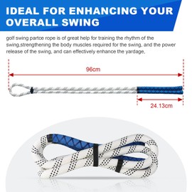 Golf Rope Swing Trainer Golf Swing Training Aids - Golf Rope is Used to Improve A Golfer's Speed, Tempo and Power, and is Suitable for Golfers of All Levels of Golf Warm-Up Practice Equipment