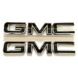 GMC 2019-2024 GMC Sierra 1500 2500HD 3500HD Front & Rear Emblems Chrome Black