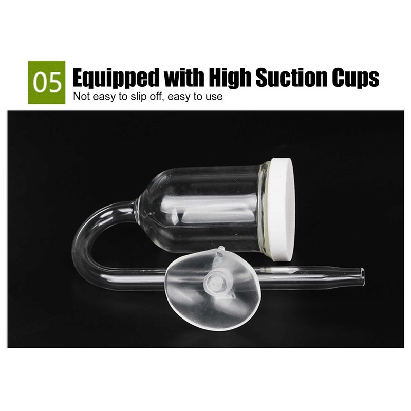 Aquarium Bubble Diffuser Prevent Clogging Transparent Glass Fish Tank Air