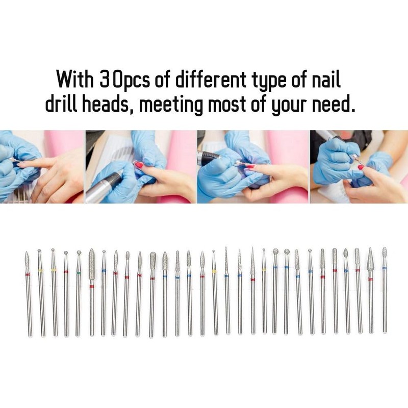 Taladro para uñas 30 piezas – Set profesional de brocas