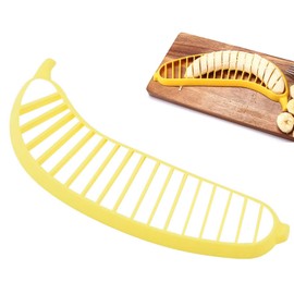 EsiFare Banana Cutter, Fruit Slicer, Banana Slicer Tool, Plastic, Safe, Convenient, Cute Shape, Easy to Clean, Safe, Fun, Multi-Purpose, Slices Evenly, Won't Scratch Hands, Flexible, Deformable, Small