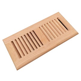 Razo Red Oak Wood Floor Register, Drop in Vent Cover with Damper, 6 x 10 Inch (Duct Opening), 3/4 Inch Thickness, Unfinished
