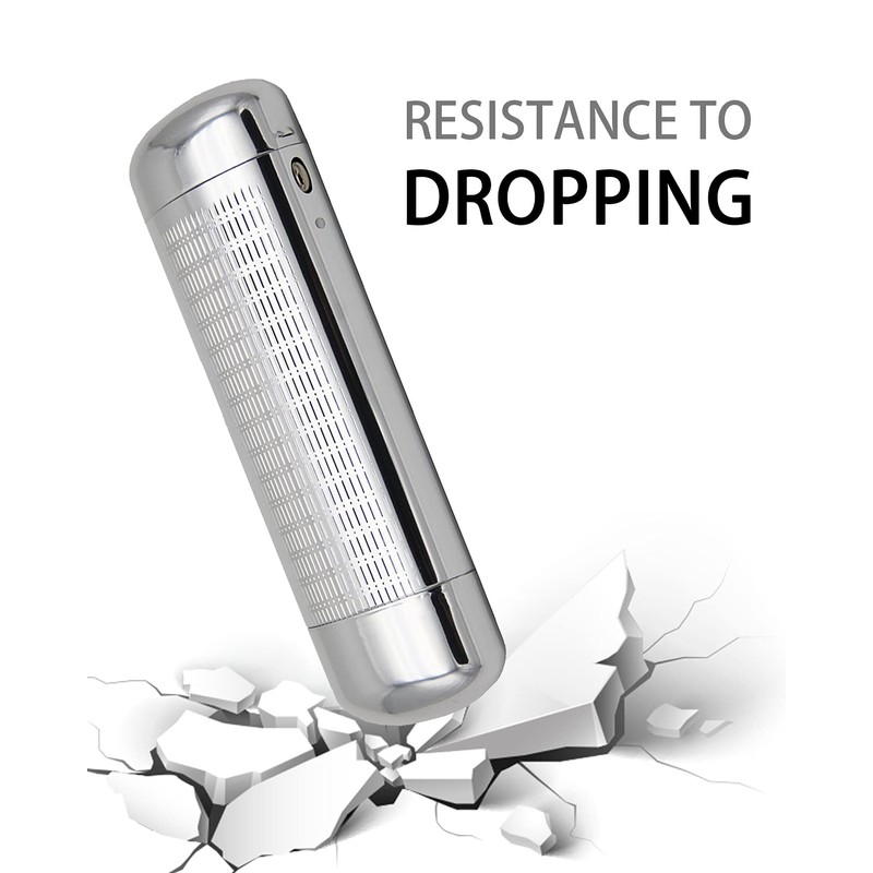 Philley Aluminum Metal Pocket Ultra-Light Silver Eyeglasses Glasses Case(Striped)