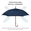 G4Free 52/62inch Wooden J Handle Golf Umbrella Windproof Classic Stick