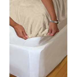 Effortless Bedding Oversized Plush Semi-Fitted Bed Blanket (King, Sand Shell)