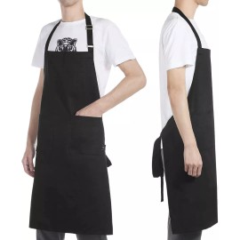 SANBREVE Mandil Delantal Para Chef Anti-agua Poliéster Algodón 2 Pcs