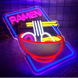 Ramen Neon Sign for Wall Decor Dimmable LED Light Up Sign for Resturant Dining Hall Kitchen Home Bar Man Cave for Party Club Christmas Birthday Gifts Wall Art Size15.7 * 11.4(WZCP013)