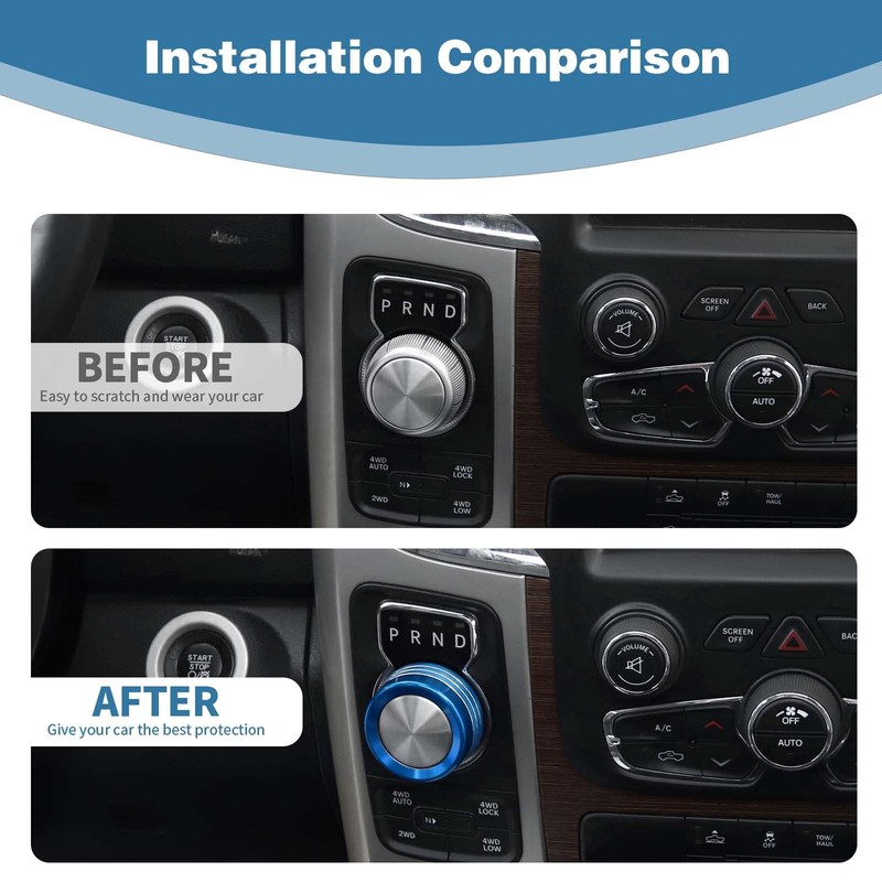 PDKLIN for Durango Gear Shift Knob Cover Trim Ring for